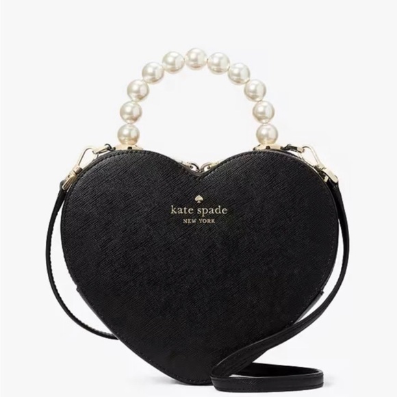 Kate Spade Love Shack heart bag crossbody with pearl handle NWT - Picture 4 of 8